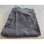 Chams Mens Jeans 36 Gray Black Y2K Embroidered Pocket Straight Leg Denim