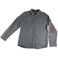 Brooklyn Industries Wool Blend Shirt Jacket XL Gray Elbow Patch Shacket
