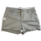 Liverpool Los Angeles Womens Chino Shorts Size 8 29 Olive Green Rolled Cuff