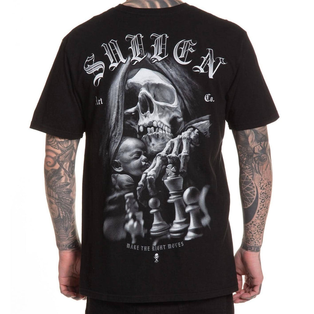 Sullen Art Collective Paloskim T Shirt Mens 2XL Black Skull Chess SCM7794 NWT