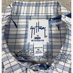 Guy Harvey AFTCO Bluewater Shirt Mens XL Marlin Plaid Fishing Button Up