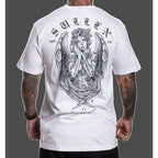Sullen Dream Angel T-Shirt Men's Large White Tattoo Art Graphic NWT