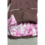 Original Penguin Munsingwear Womens M Brown Double Breasted Mod Coat Y2K Retro