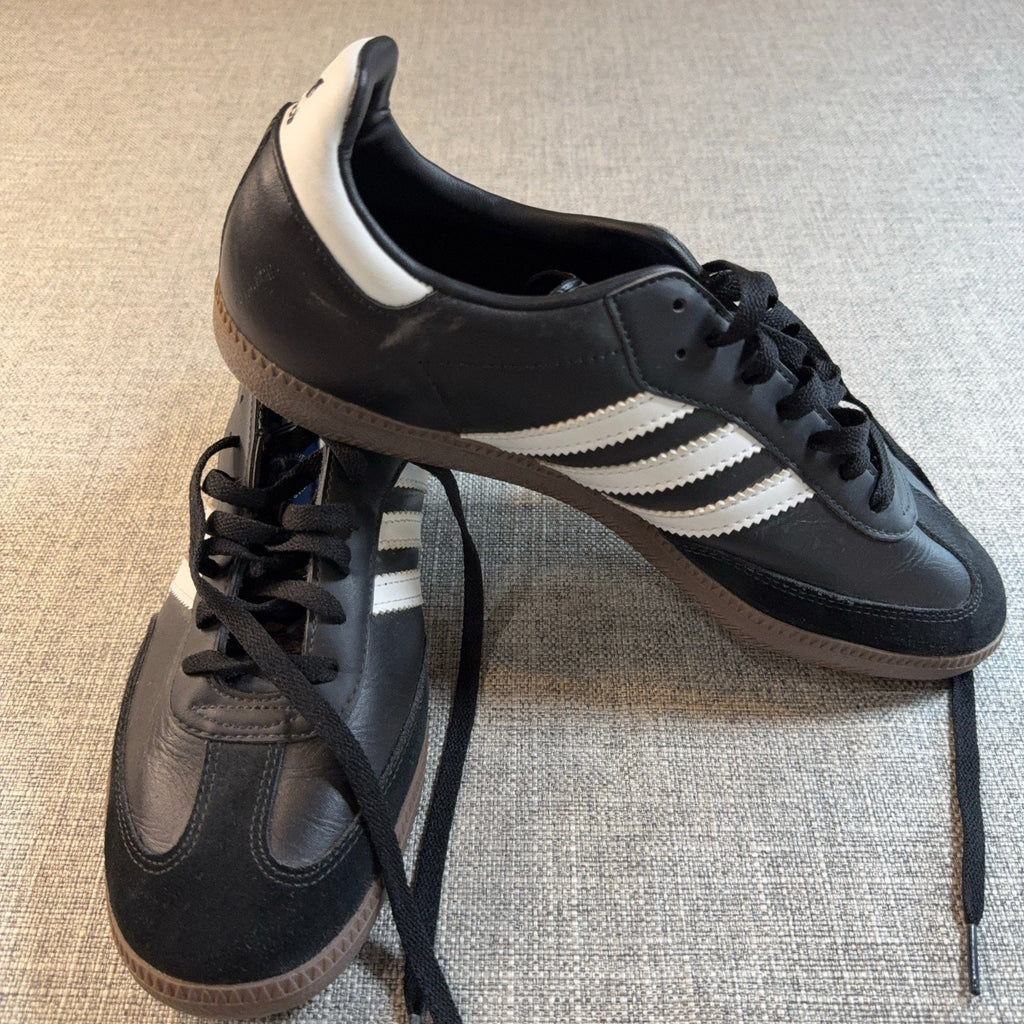 adidas Samba G17100 Mens 9.5 Black White Gum 2010 Leather Sneakers