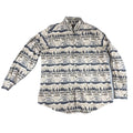 Woolrich Mens XL Fishing Shirt Fish Rods Trees Outdoor Print Button Down