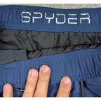 Spyder Swim Trunks Mens M Navy Geometric Lined Drawstring Shorts Flaw