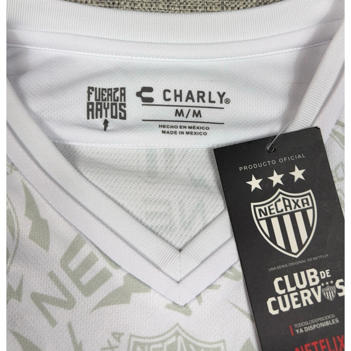 NWT Charly Necaxa 2019/20 Home Jersey Men's M Liga MX Netflix Tag