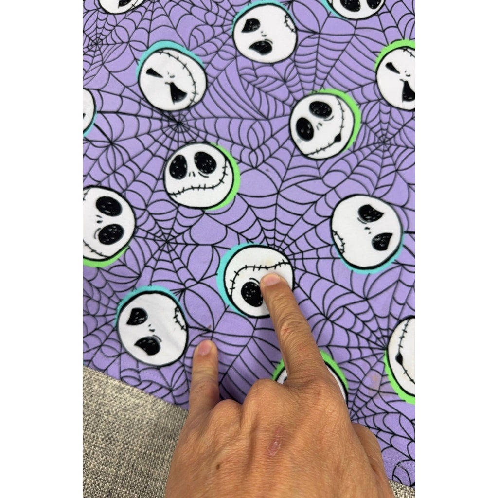Disney Nightmare Before Christmas Pajama Set XS Jack Skellington Purple Shorts