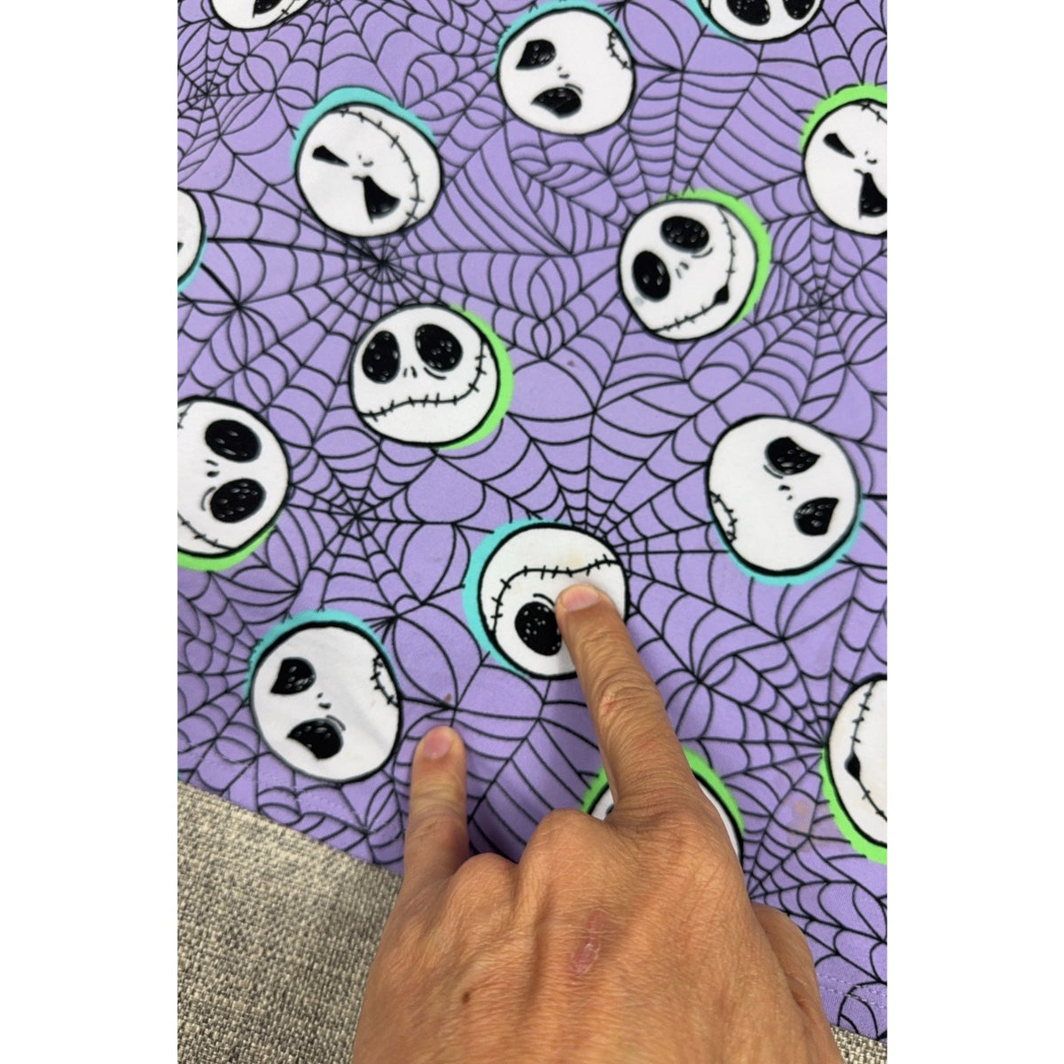 Disney Nightmare Before Christmas Pajama Set XS Jack Skellington Purple Shorts