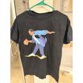 Basketball Graphic T Shirt Large Black Artistic Streetwear Graphic Tee