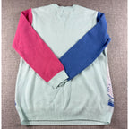 Hello Kitty Sanrio Christmas Sweater Womens L Holiday Snowman Colorblock Knit