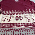 Mississippi State Bulldogs Christmas Sweater Tee Medium Lauren James Long Sleeve
