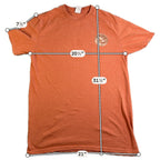Quiksilver 1969 Wave Graphic T Shirt Mens Medium Orange Surf Skate Double Sided