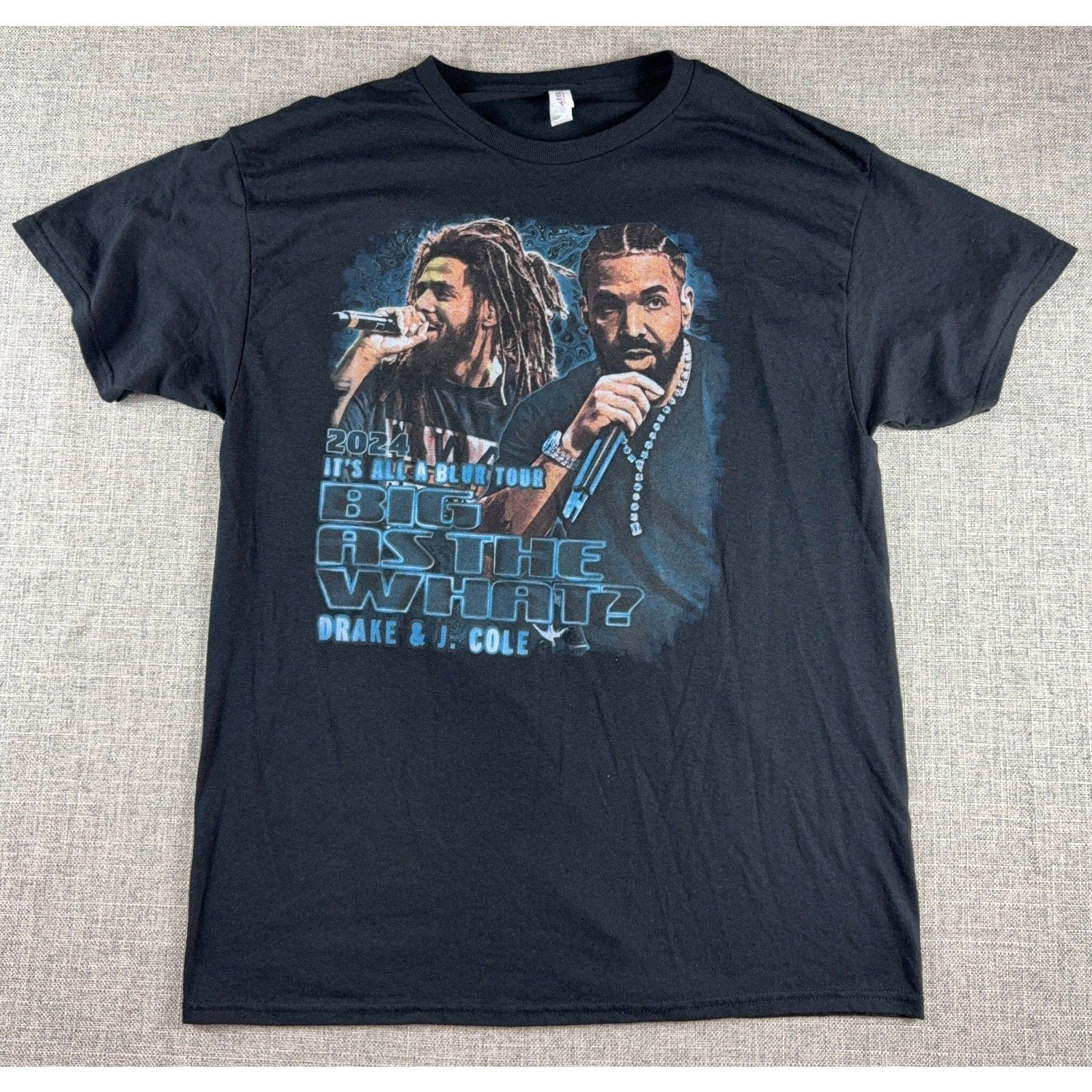Drake J. Cole 2024 It’s All A Blur Tour Big As The What T Shirt Black Large