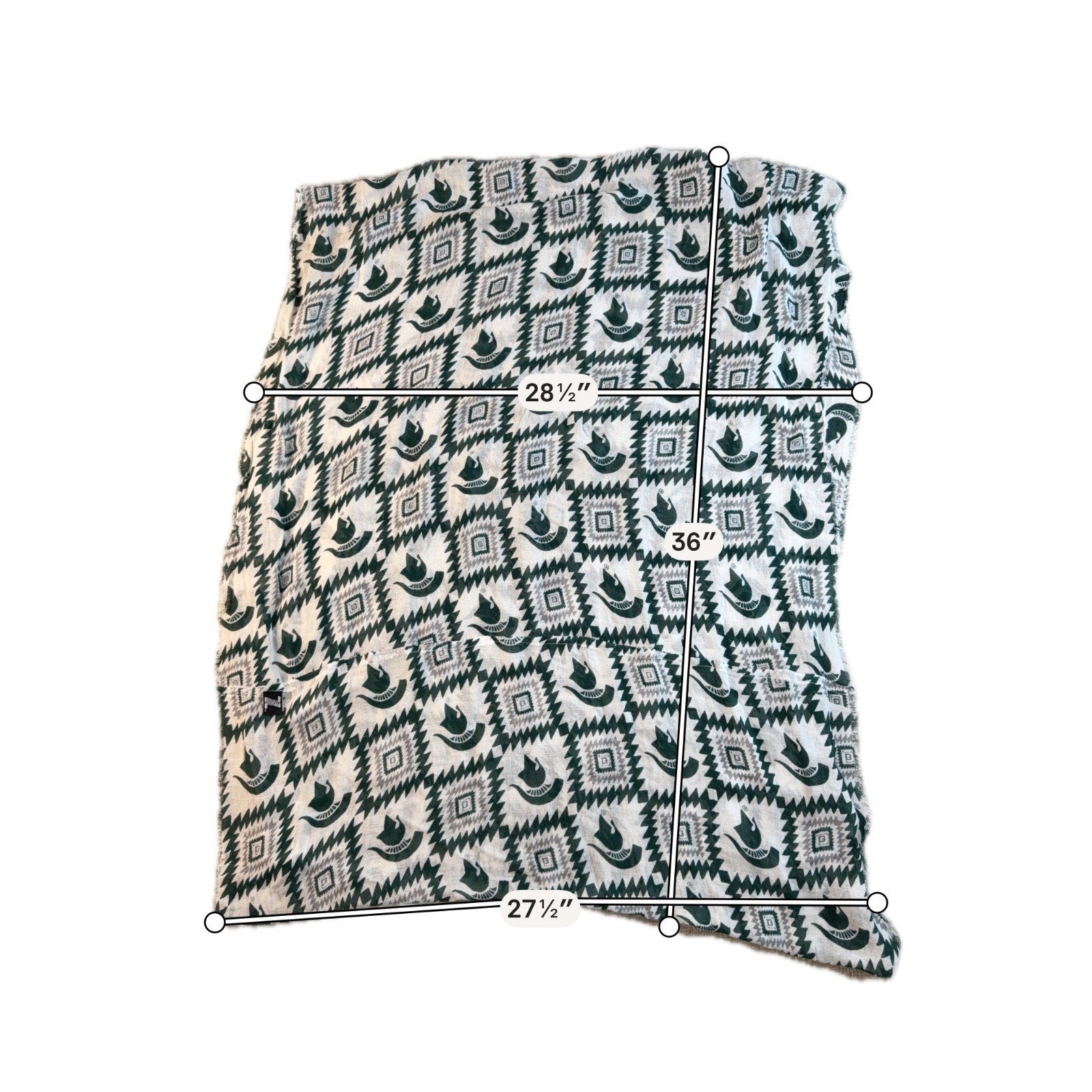 Michigan State Spartans MSU Infinity Scarf Green Gray Geometric NCAA
