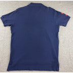 Polo Ralph Lauren Big Pony Polo Shirt Navy Orange #3 Rugby Style 22.5x31.5