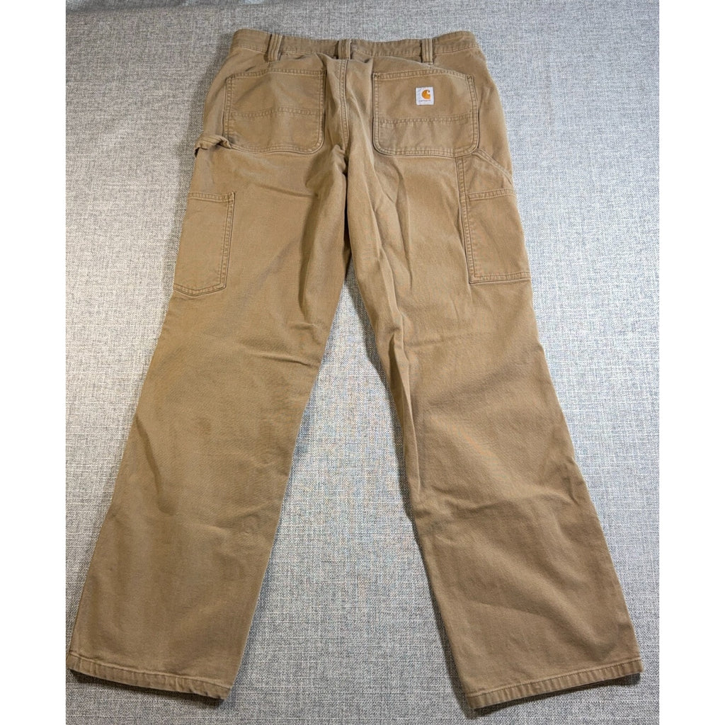 Carhartt Womens Carpenter Pants 10 Regular Brown Original Fit Canvas Workwear