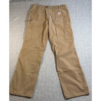 Carhartt Womens Carpenter Pants 10 Regular Brown Original Fit Canvas Workwear