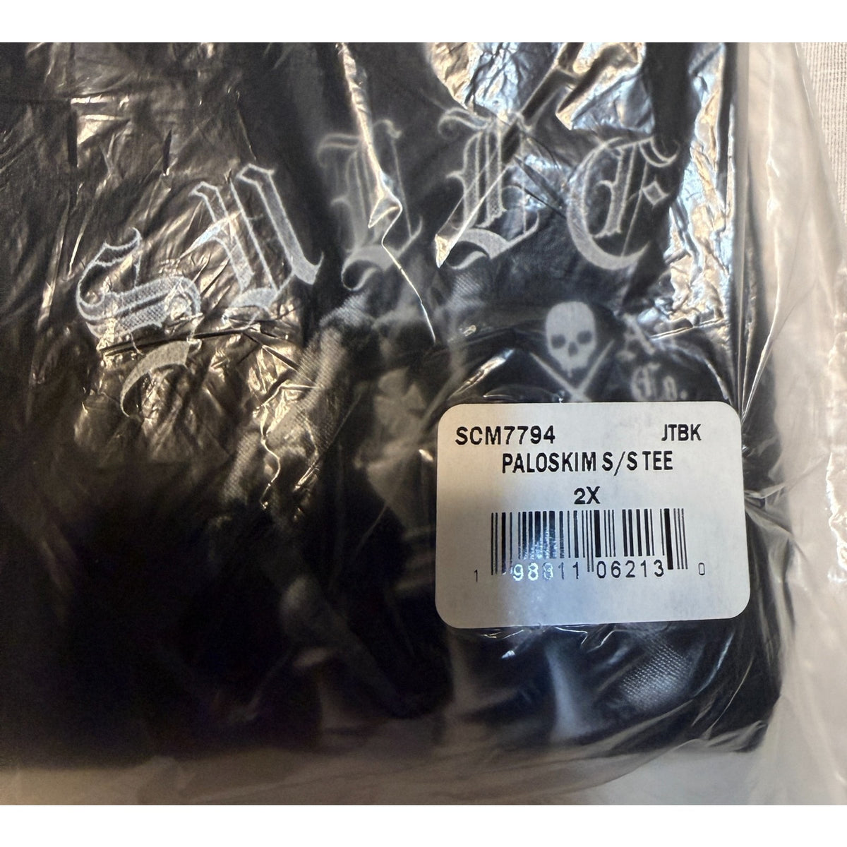 Sullen Art Collective Paloskim T Shirt Mens 2XL Black Skull Chess SCM7794 NWT