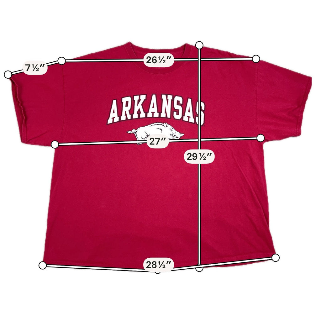 Arkansas Razorbacks T Shirt Men’s 2XL Red NCAA Hog Logo Fanatics