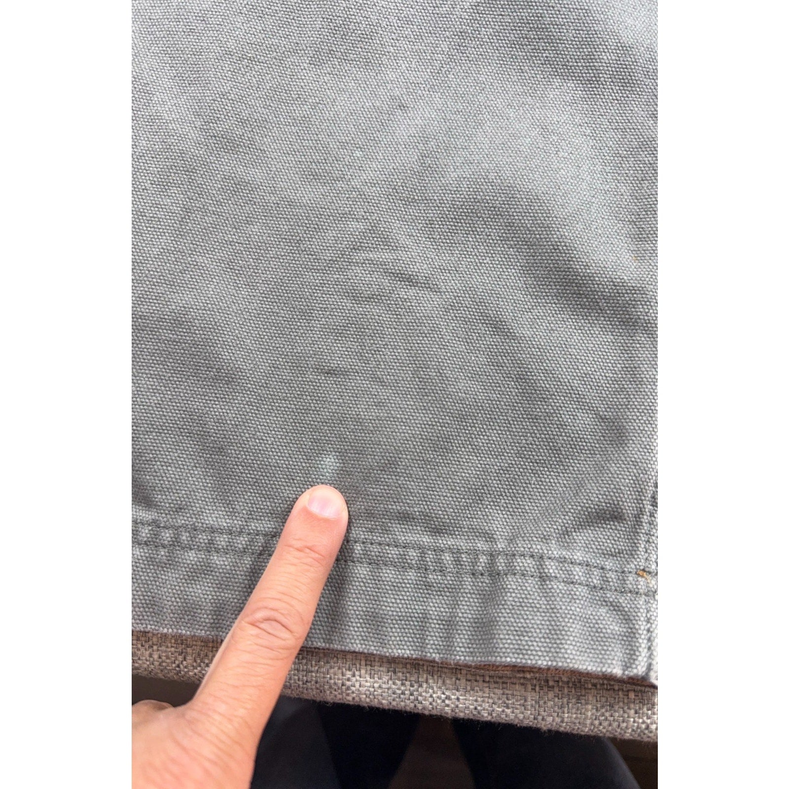 Duluth Trading Co Work Pants Mens 40x34 Relaxed Fit Gray Cargo Utility Canvas