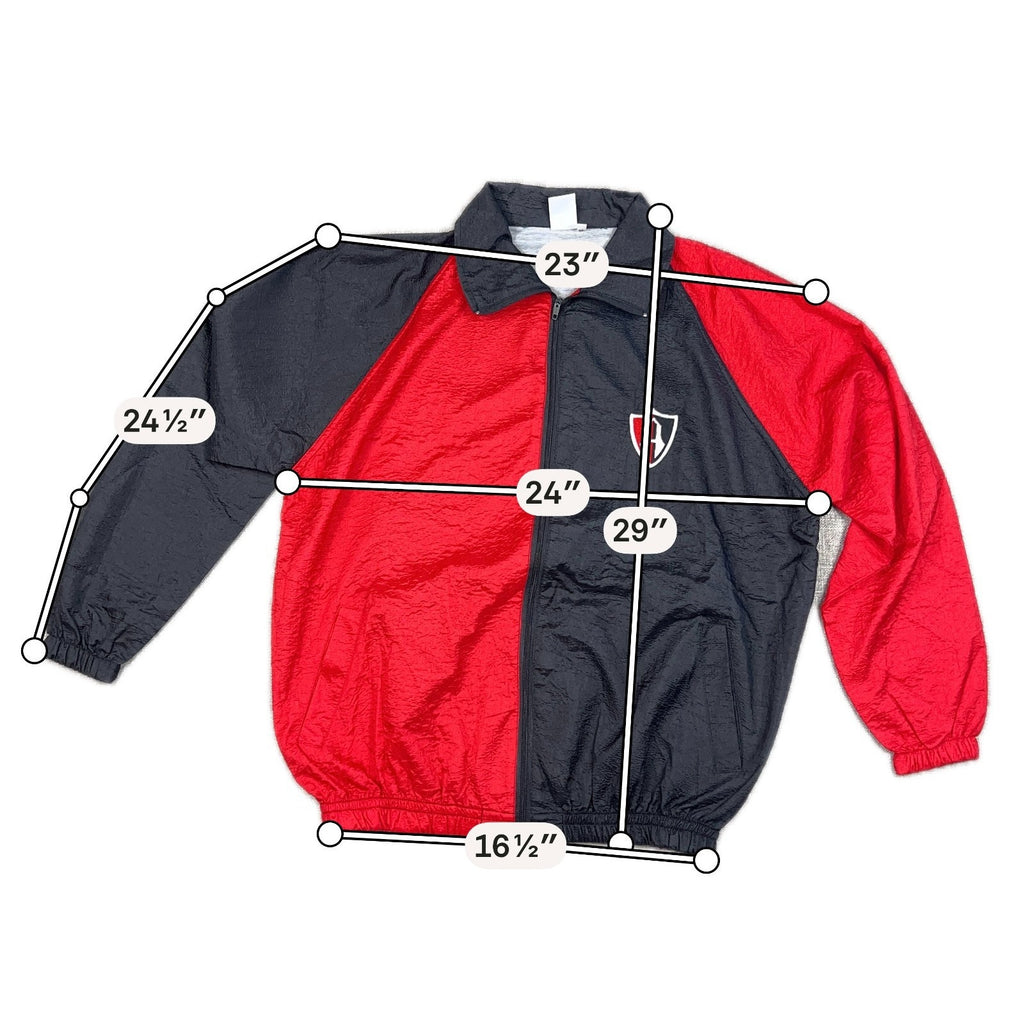 Vintage Atlas FC Jacket Men XL Red Black Liga MX Mexico Soccer Windbreaker