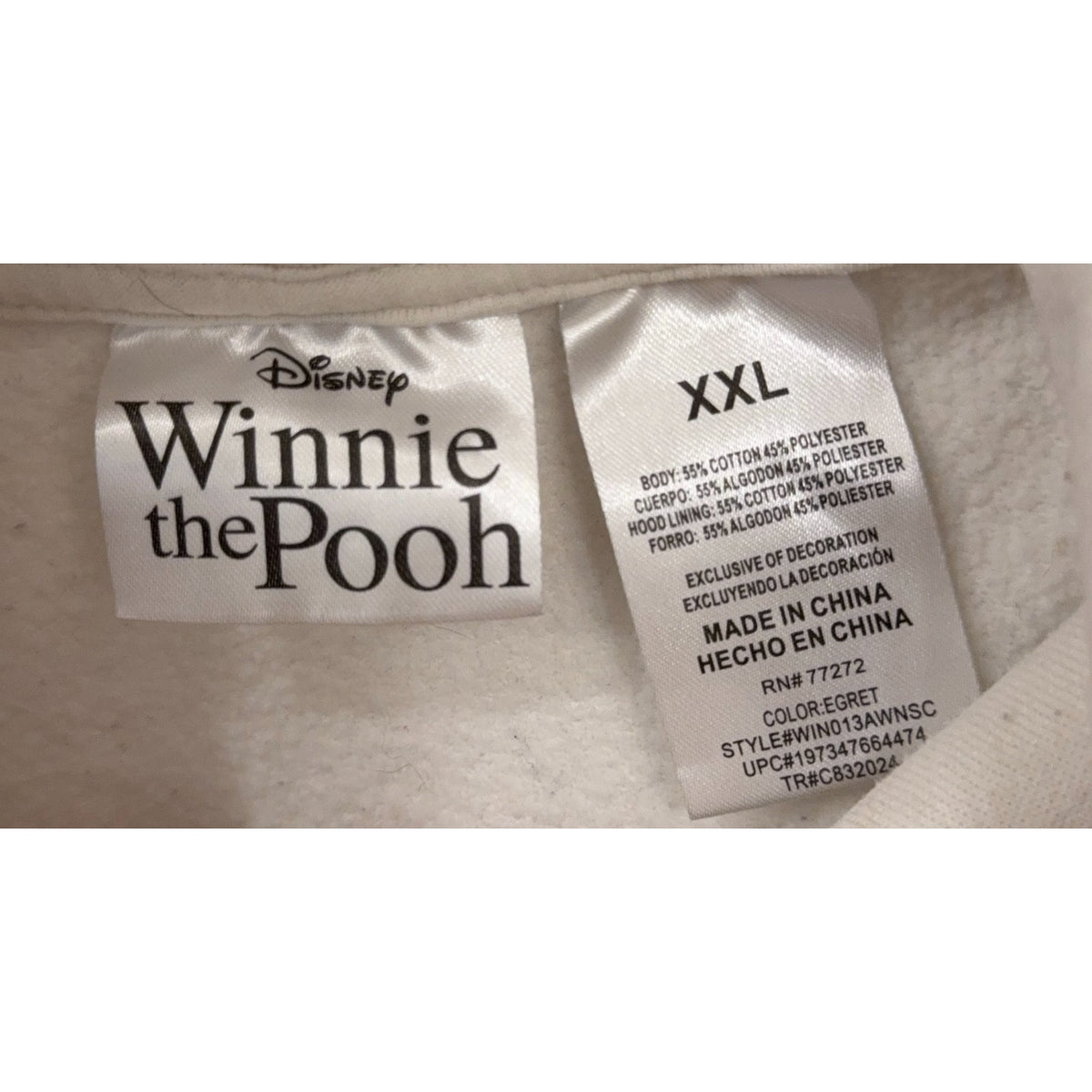 Disney Winnie the Pooh Party Hoodie — Cream, XXL