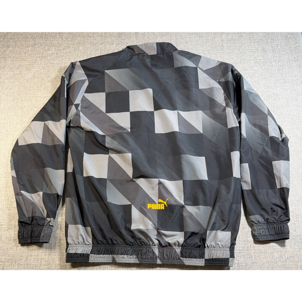 Puma Manchester City Jacket Mens L 2022/23 Pre Match Gray Geometric 769468-15