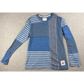 Billy Reid Made in Japan Indigo Patchwork Striped Long Sleeve Tee Men M