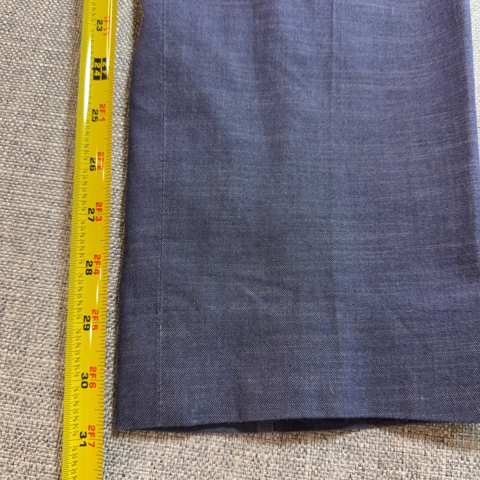 Walker Slater Boyd Trousers Mens Tag 32 Blue Cotton Tailored Pants 35x31
