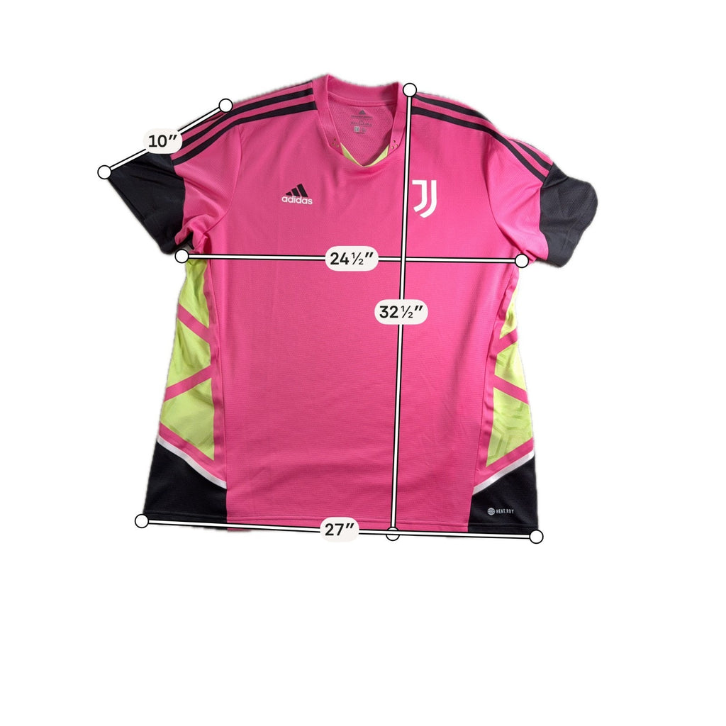 Adidas Juventus Training Jersey Mens 2XL Pink HEAT.RDY Soccer Footbal
