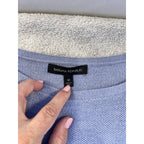 Banana Republic Textured Knit Sweater Womens Medium Purple Gray Boat Neck Side S