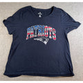 Fanatics New England Patriots Womens 1X Navy Flag Logo NFL T Shirt Plus