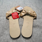 Havaianas You St Tropez Lush Shine Bow Sandals Women 7/8 Sand Grey NWT