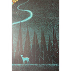 Signed Limited Edition Dragon Art Print 32/300 Fantasy Moon Camping Numbered
