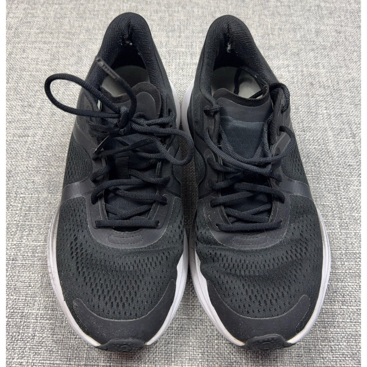 lululemon Blissfeel Run Sneakers — Women’s 7.5, Black/White, Fair Condition