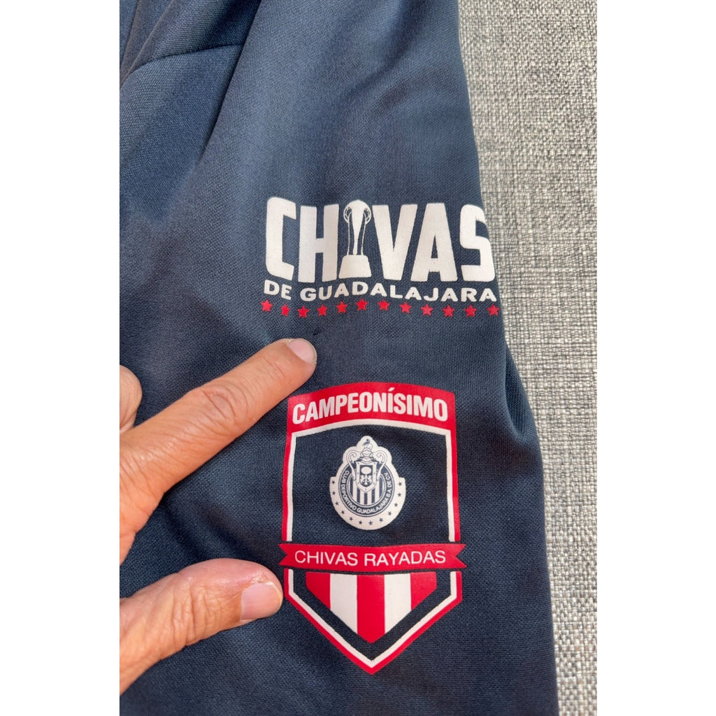 CD Guadalajara Chivas Rayadas Hoodie L Gray Soccer Club Pullover Flawed