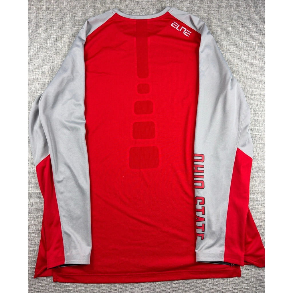 Nike Elite Ohio State Buckeyes Dri-FIT Long Sleeve Performance Shirt XL