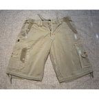 Marc Ecko Cut Sew Cargo Shorts Mens 32 Khaki Y2K Skater Baggy Utility Streetwear