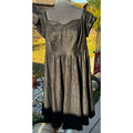 Torrid Size 1 14/16 Black Metallic Fit Flare Dress Sweetheart Party Midi