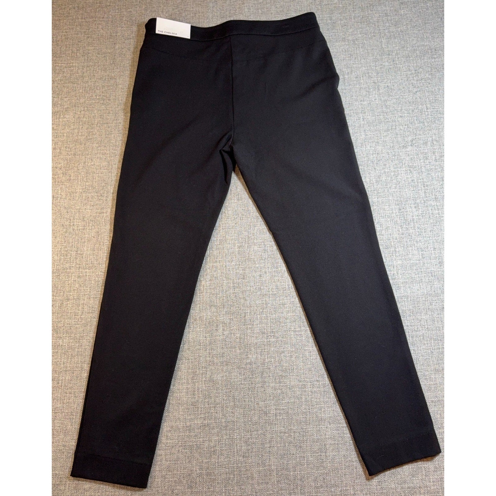 NWT Ann Taylor The Chelsea Skinny Ankle Pants Black Size 8 Bi Stretch Zip Hem
