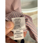 Mizzen+Main Mens M Trim Fit Red Blue Check Performance Stretch Wrinkle Free