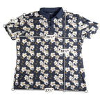 Mizzen+Main Polo Shirt Mens 2XL XXL Classic Navy Floral Performance Golf