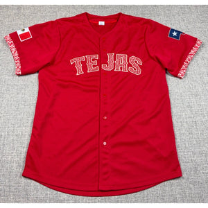 TEJAS Dallas College Jersey #23 Mexico Texas Flag Men's M Baseball