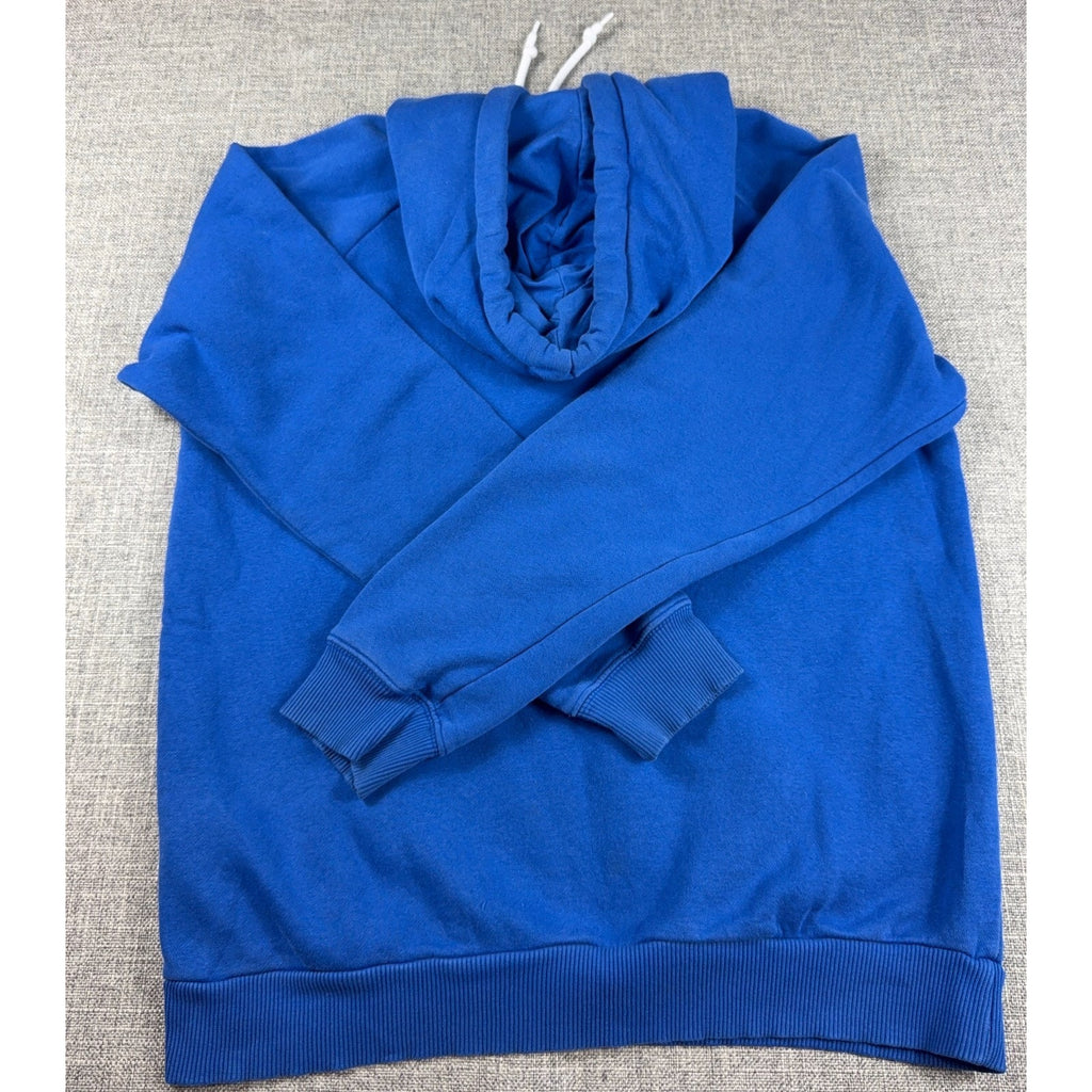 Adidas Originals Trefoil Hoodie Mens M Blue White Pullover Sweatshirt 2017