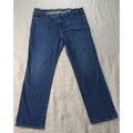 Chico's So Slimming Girlfriend Straight Leg Jeans 3R 16R Dark Wash 38x27