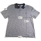 Ted Baker DALMOR Polo Shirt Mens Size 5 XL NWT Gray Navy 100% Cotton