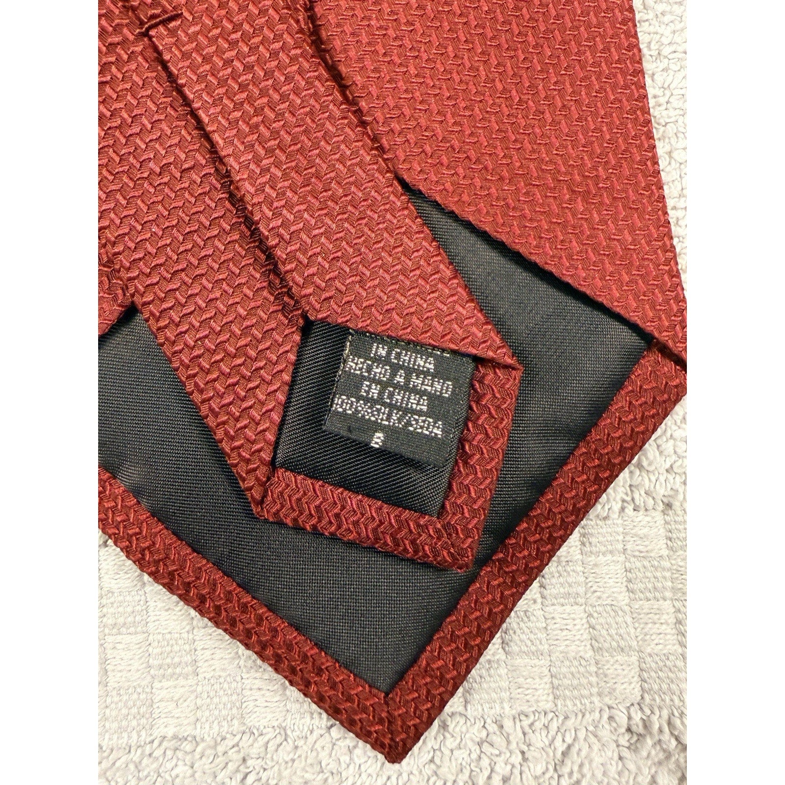 Vintage Men’s Tie Lot Stafford Van Heusen Retro Floral Red Office Neckties