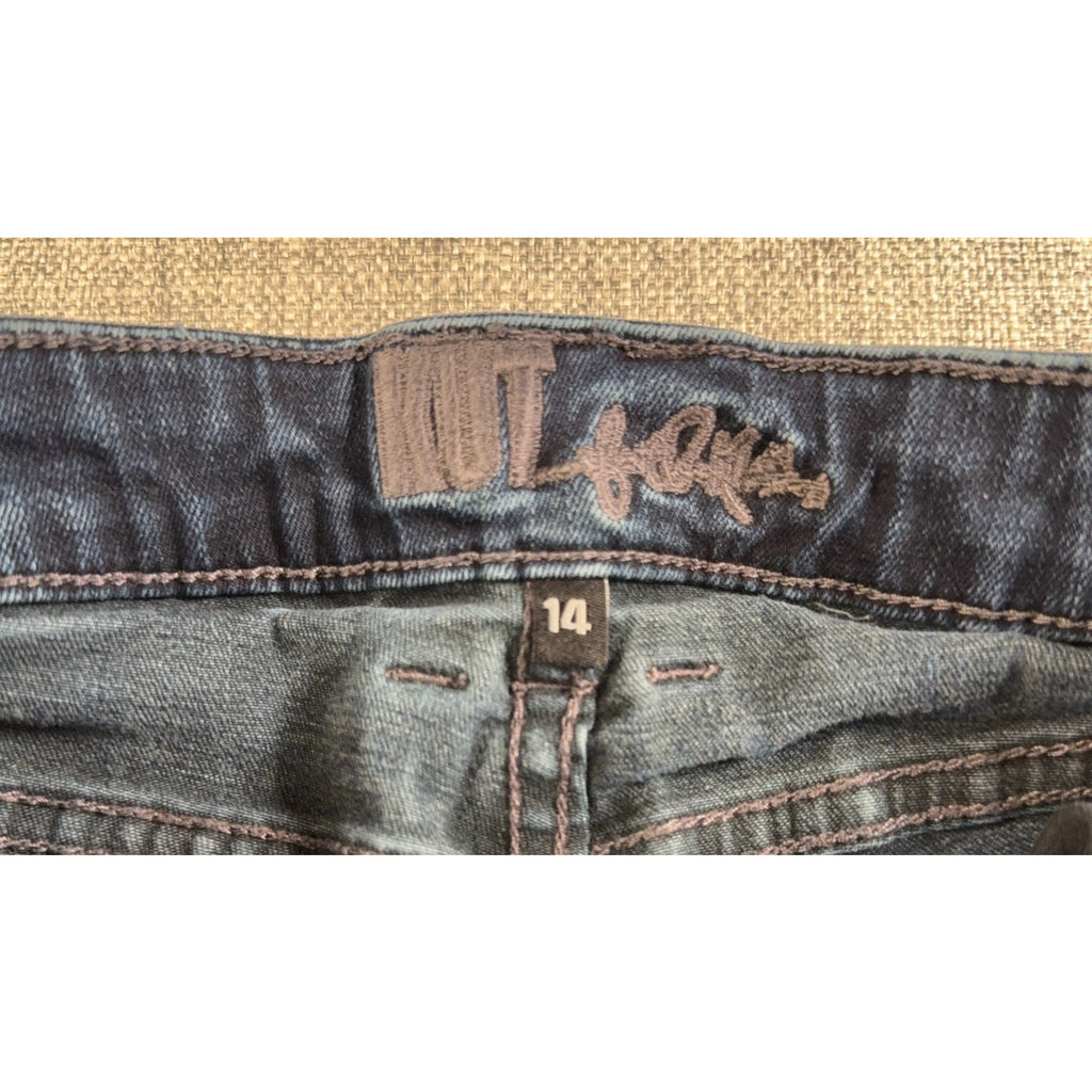 KUT From The Kloth Womens 14 Baby Bootcut Jeans Dark Wash Stretch 33x29