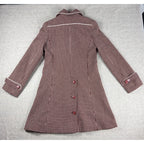 Original Penguin Munsingwear Womens M Brown Double Breasted Mod Coat Y2K Retro
